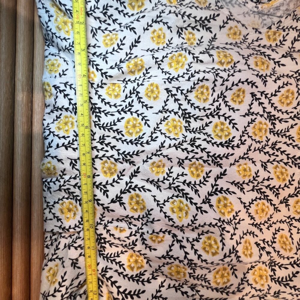 Mata Traders Yellow Floral Hand Block Print Fair Trade Cotton Dress S - Picture 5 of 6